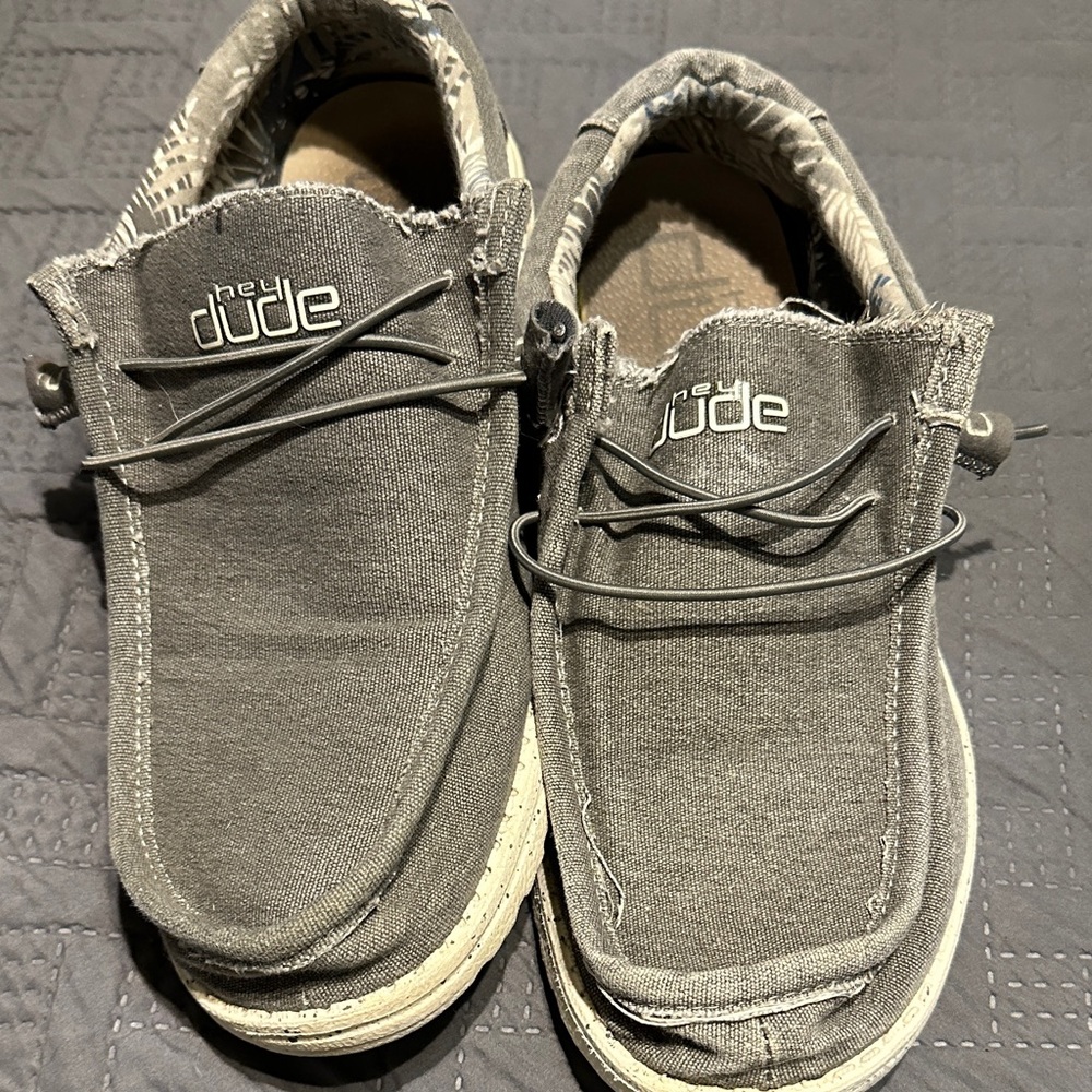 Wally Hey Dude Charcoal Slip-On Shoes